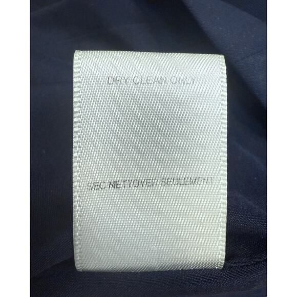 Rebecca Taylor Sheath Dress Size 6 Womens Cap Sleeve Zip Front Navy Blue Black - Picture 11 of 13